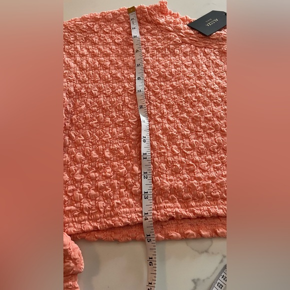 ALEEZA PARIS jiffy pop loose CROP top CORAL - Picture 5 of 8